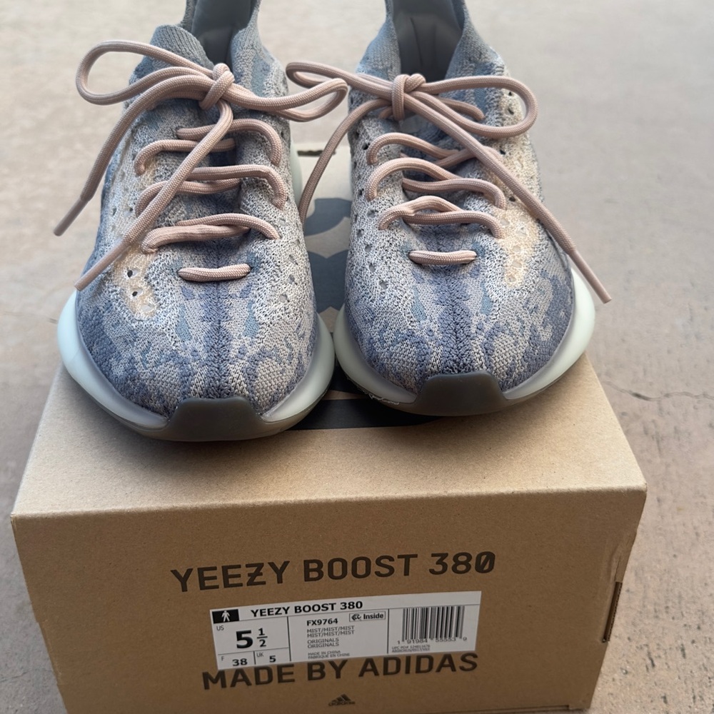 Adidas Yeezy Boost 380 in Blue and Tan